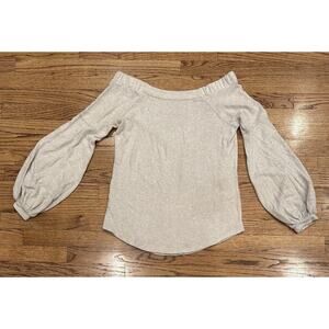 Anthropologie Saturday Sunday CloudFleece Off-The-Shoulder Top